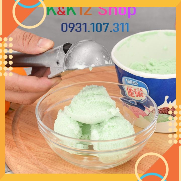 Muổng múc kem đa năng. Dụng cụ múc trái cây bằng inox .