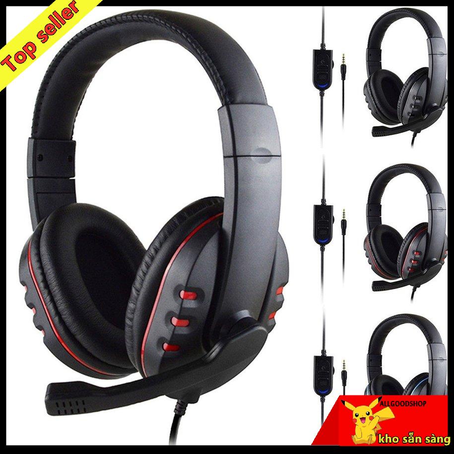 Tai Nghe Trùm Đầu Chơi Game Có Dây 3.5mm Kèm Mic Cho Ps4 Laptop