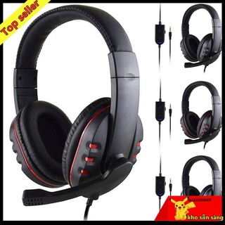 Tai Nghe Trùm Đầu Chơi Game Có Dây 3.5mm Kèm Mic Cho Ps4 Laptop