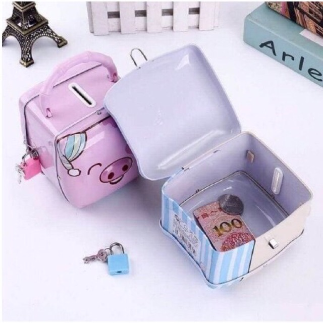 Hộp Sắt Tiết Kiệm S-235: Hình Lợn 🐷/Heo- Có 2 Màu