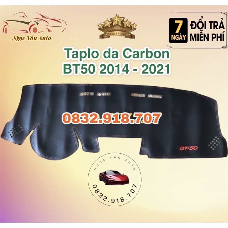 Thảm Taplo Da Mazda BT50 2014 - 2021 Da Carbon Cao Cấp