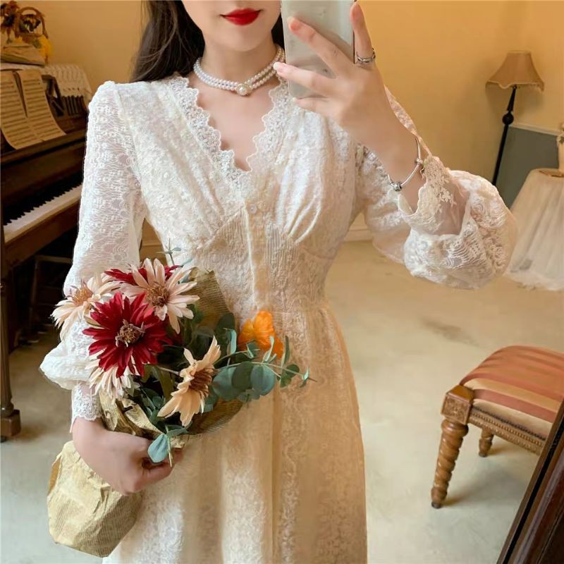 Đầm ulzzang tiểu thư dự tiệc dáng dài sang trọng dễ thương