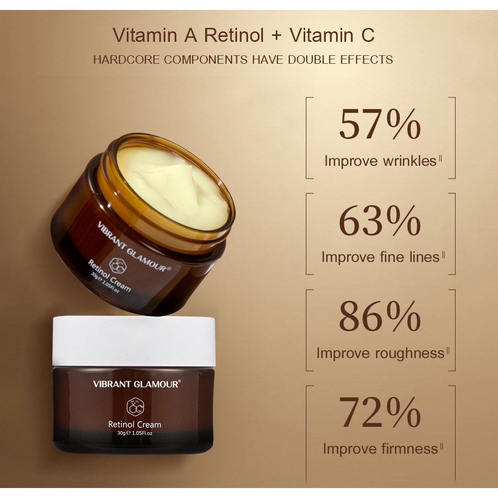 [HCM] Vibrant Glamour Kem Làm Trắng Da Retinol Dưỡng Ẩm Cấp Nước Chống Lão Hóa Loại Bỏ Nếp Nhăn Moisturizing Anti-aging