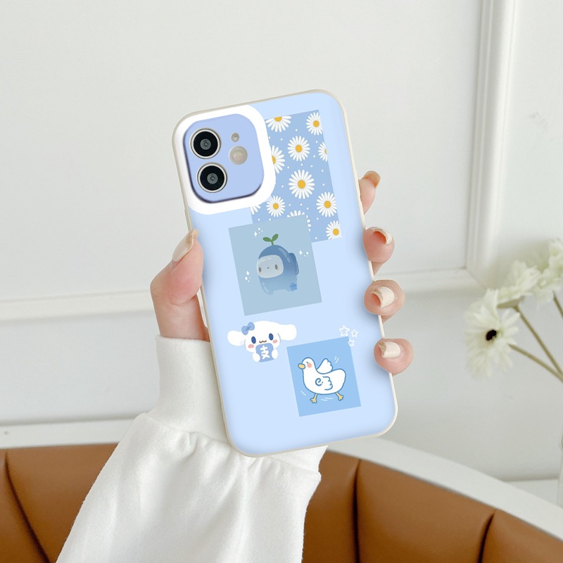 Ốp iphone - Ốp silicon iphone thỏ vịt và gấu trắng lucky love flower đẹp dành cho ip 6 đến 13promax - nn077