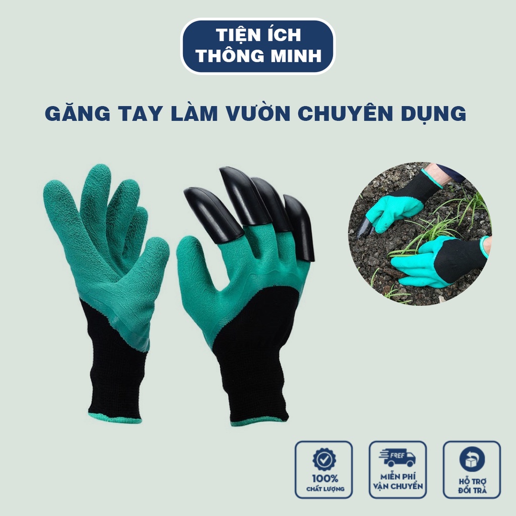 Găng tay làm vườn chuyên dụng (bới đất, nhổ cỏ, trồng cây), bảo vệ tay