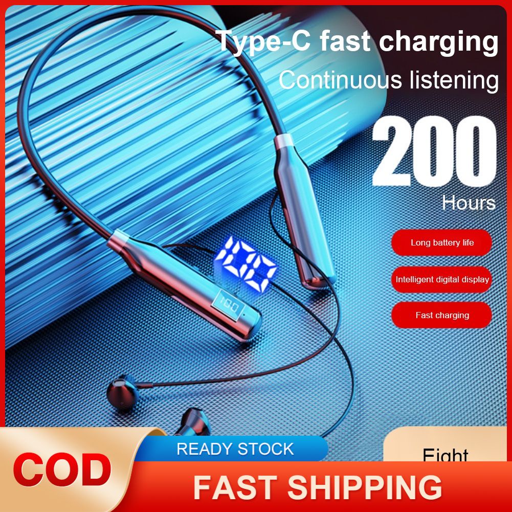 tai nghe không dây Bluetooth đeo cổ BT-100 chip 5.2 tws Pin khủng 1000mAh có khe cắm thẻ nhớ