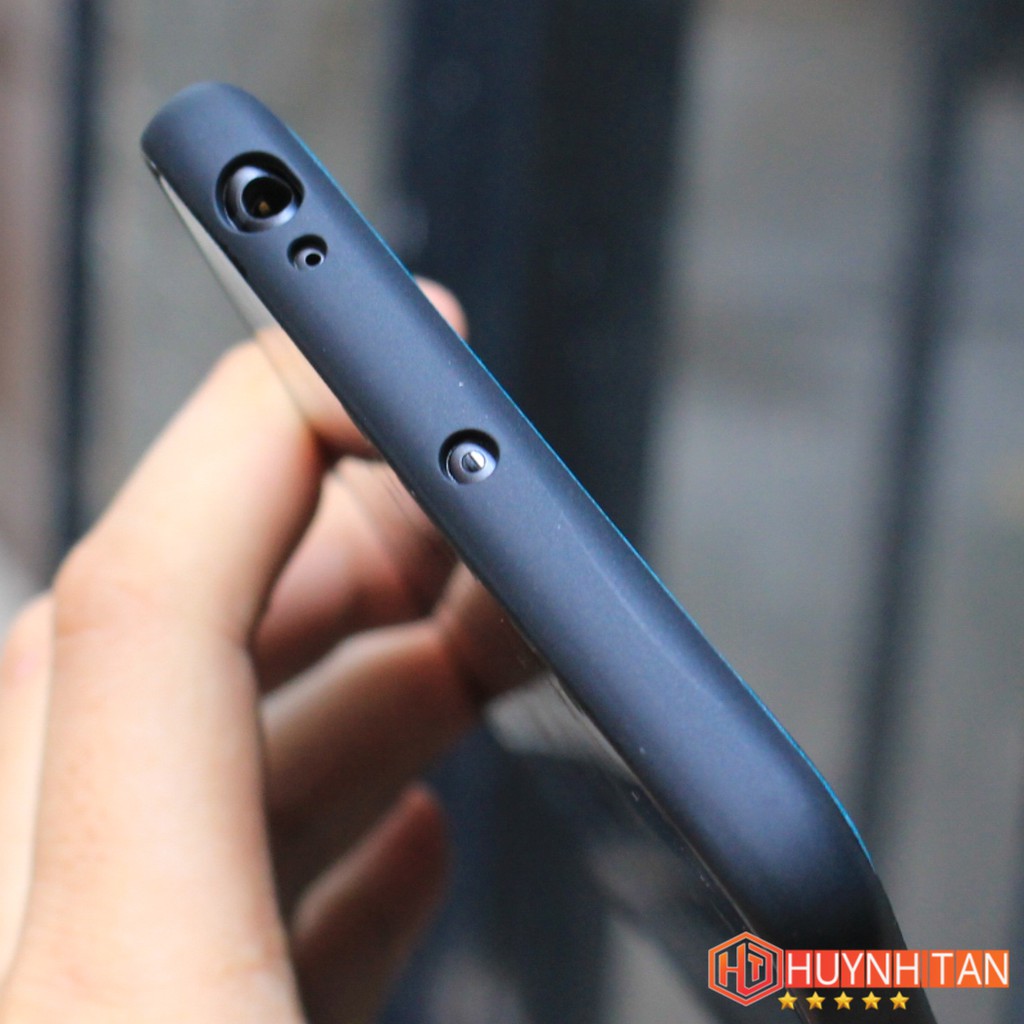 Ốp lưng Xiaomi Mi Max 3 vân vải Jean chống bám vân tay,Màu đen
