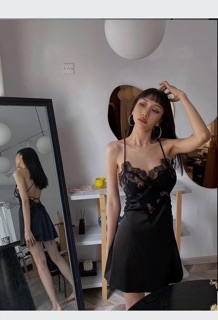 VÁY LỤA PHỐI REN CC2