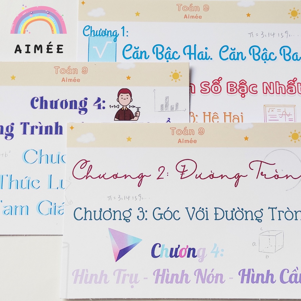 Sticker Tiêu Đề Chương Toán 9  | Aimée