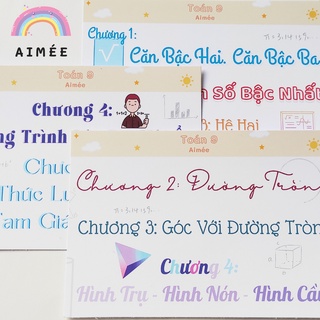 Sticker Tiêu Đề Chương Toán 9 ( Math 9) | Aimée