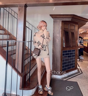 Pull giấy họa tiết dáng rộng