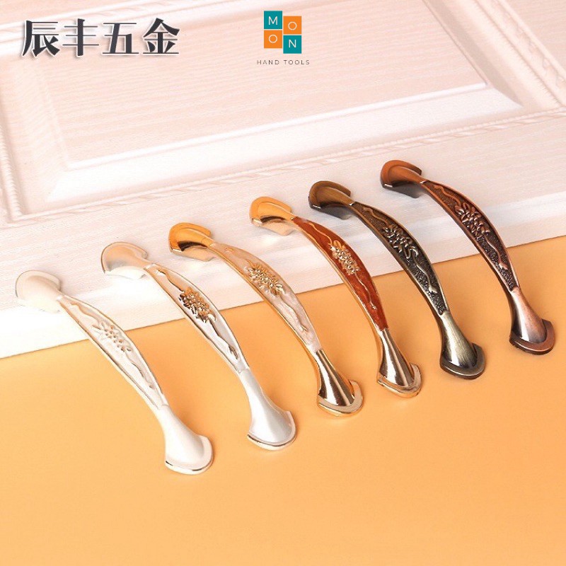 Tay Nắm Cửa Tủ, Tay Nắm Ngăn Kéo Tủ Hoạ Tiết Hoa Dây Hiện Đại