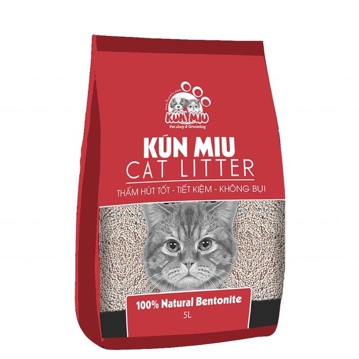 Cát vệ sinh cho mèo Kún Miu hương hoa hồng 5L(3.5kg)