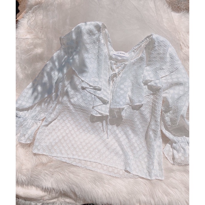 ஐ✈ↂLy Bong - Sơ mi bèo Délicat shirt (vải mới) | BigBuy360 - bigbuy360.vn