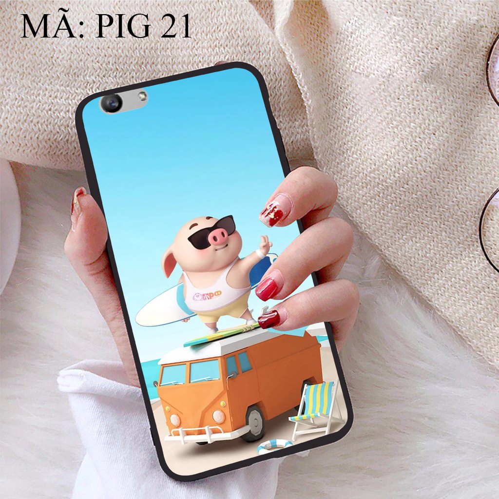 Ốp lưng Oppo F1S viền dẻo TPU BST Lợn Tết