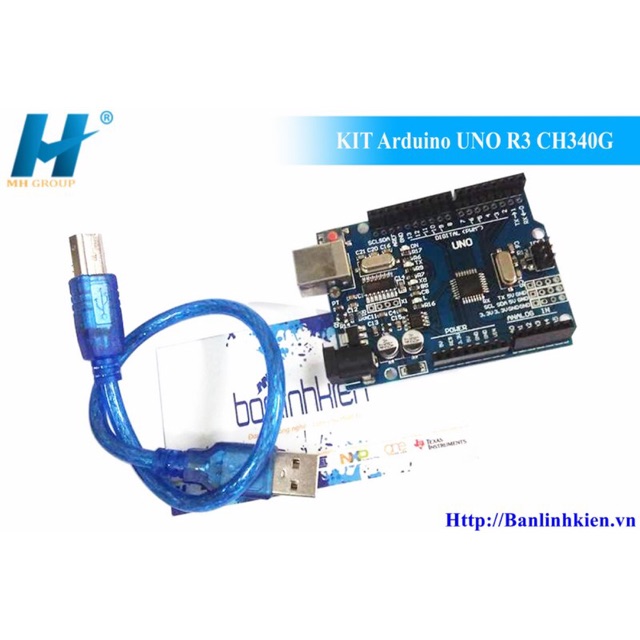 KIT Arduino UNO R3  ATMEGA16U2 và CH340G chíp dán chíp cắm