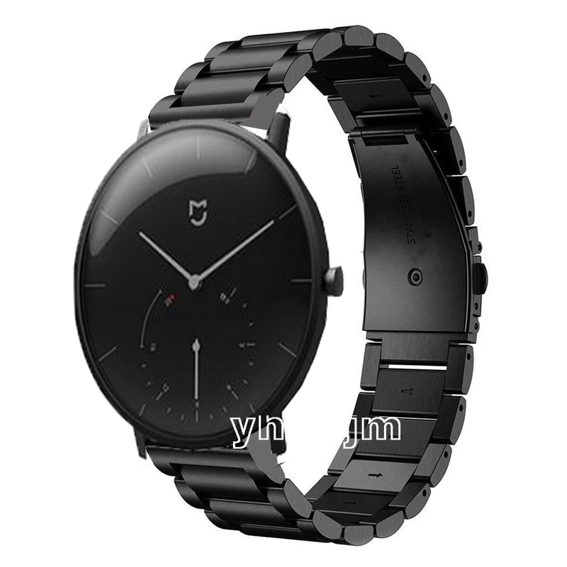 Dây đeo 20mm bằng thép không gỉ thay thế cho đồng hồ thạch anh Xiaomi Mijia watch