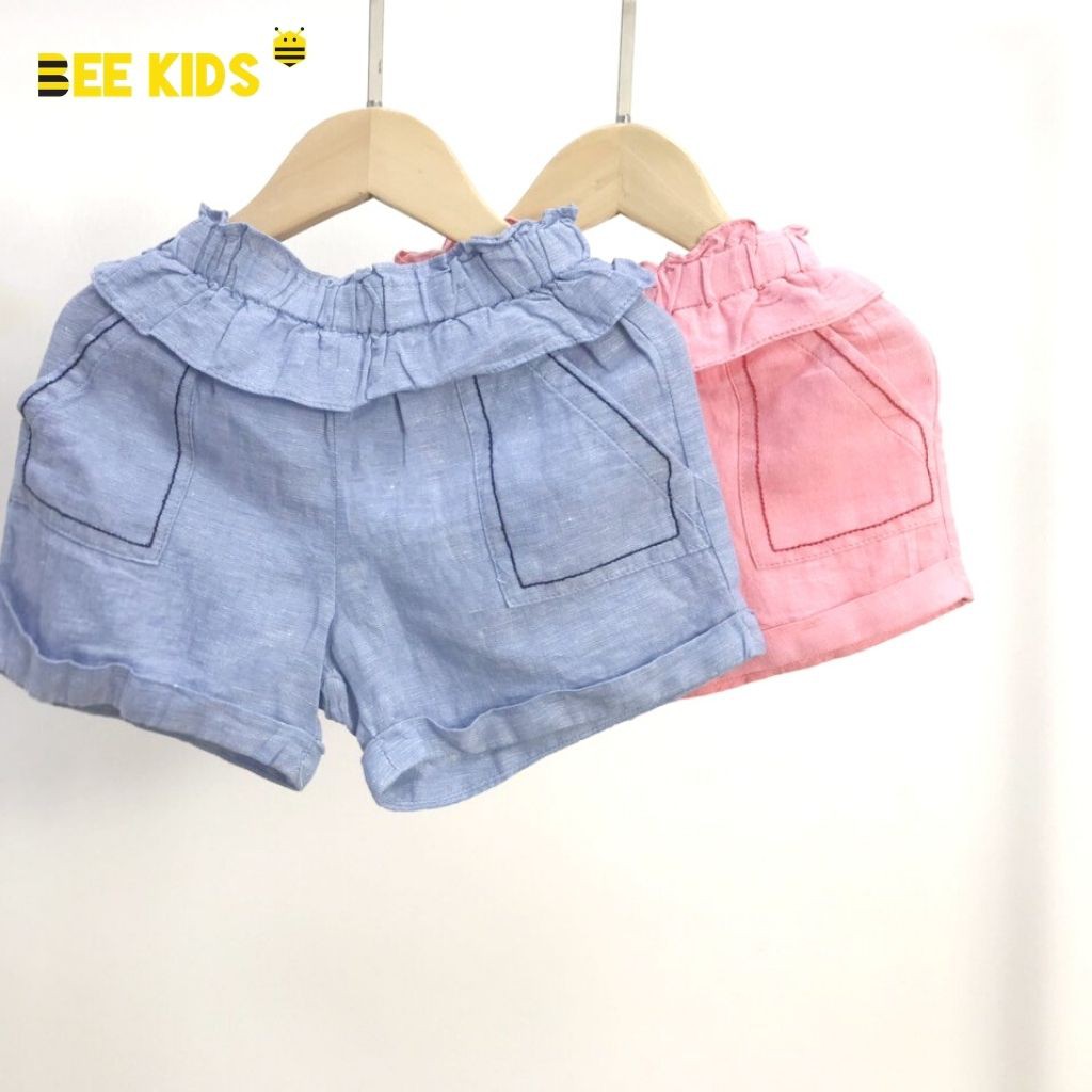 Quần Đùi Bé Gái Bee Kids Chất Liệu Kaki Cho Bé Mặc Mùa Hè Cực Mát Mềm (2-12 tuổi) - 7QC01643SX