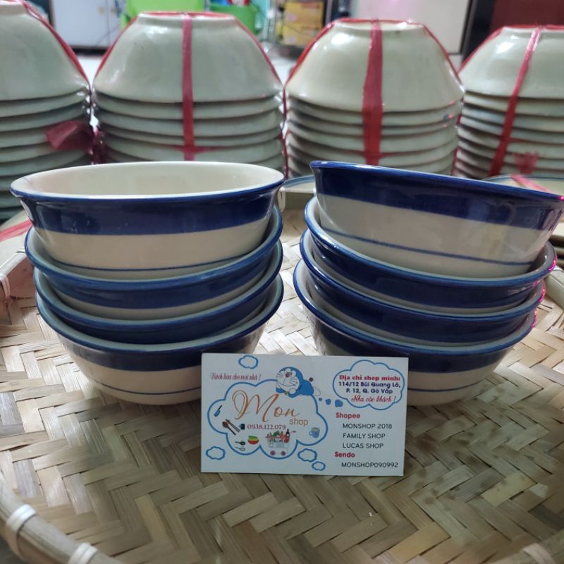 💢SET 5 CHÉN CƠM CAO CẤP CHỈ XANH💢 GỐM ĐÁ NUNG🤩 MẪU XƯA CAO CẤP ĐẸP CHUẨN MỊN💯💯👌