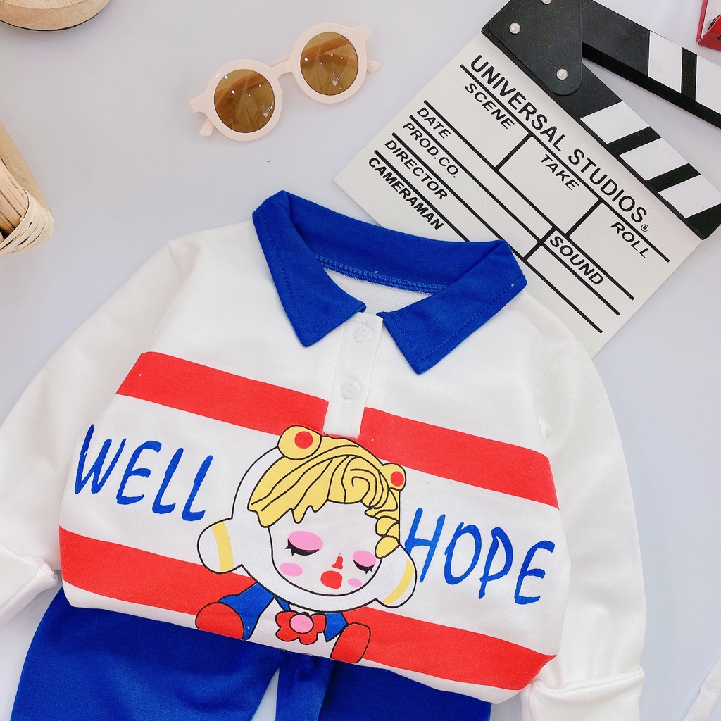 Bộ đồ dài tay thu đông cho bé gái từ 8-18kg