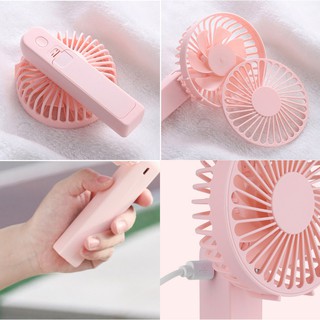 Quạt mini cầm tay pin sạc 1200mAh Rotary Fan gấp gọn xoay 180 độ