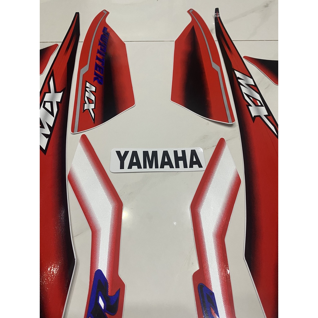 Trọn bộ tem rời 3 lớp zin thái dán xe máy Yamaha Jupiter Mx màu đỏ