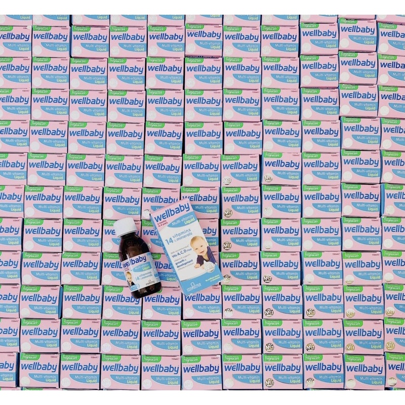 Vitamin Wellbaby 4m-12m và 6m-4y là sản phẩm của thương hiệu nổi tiếng đến từ Anh quốc 150ml date 2023-2024