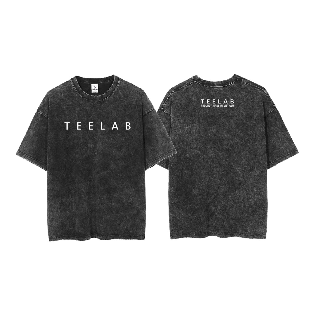 Áo Thun Wash Loang Cotton Áo Phông In Chữ Form Rộng Tay Lỡ Dáng Oversize Nam Nữ Chất Vải Dày Dặn Mặc Mát Mẻ