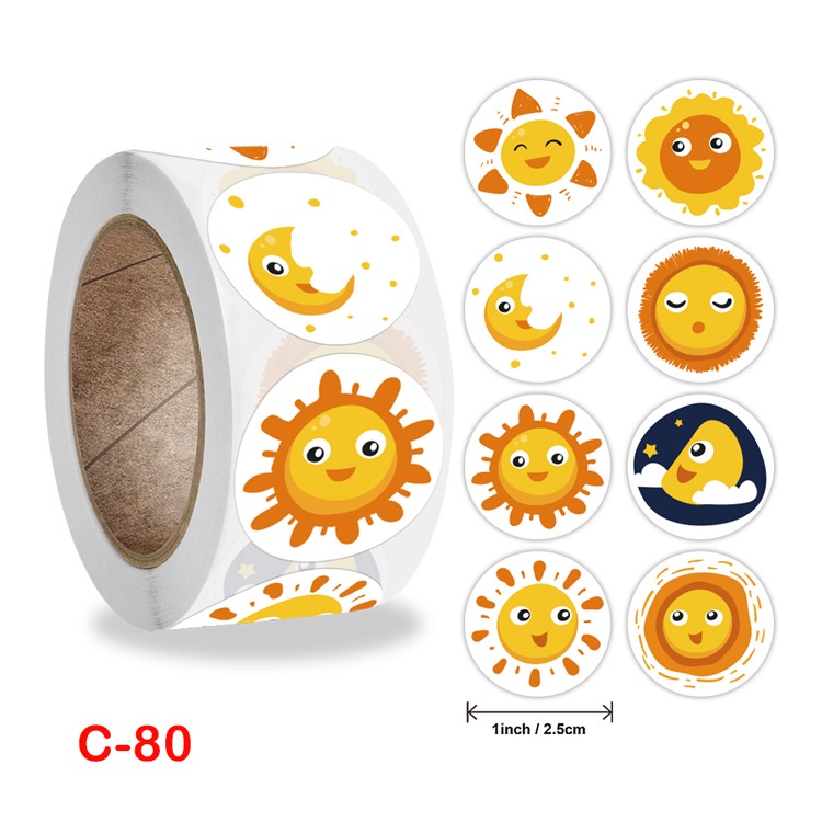 Set 500 tem dán THANK YOU - UniLabel