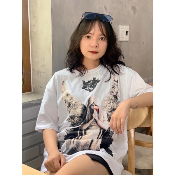 Áo Thun Tay Lỡ Đôi Cánh Thiên Thần CAMNHUNG Áo Thun Nam Nữ Unisex Hot Hit