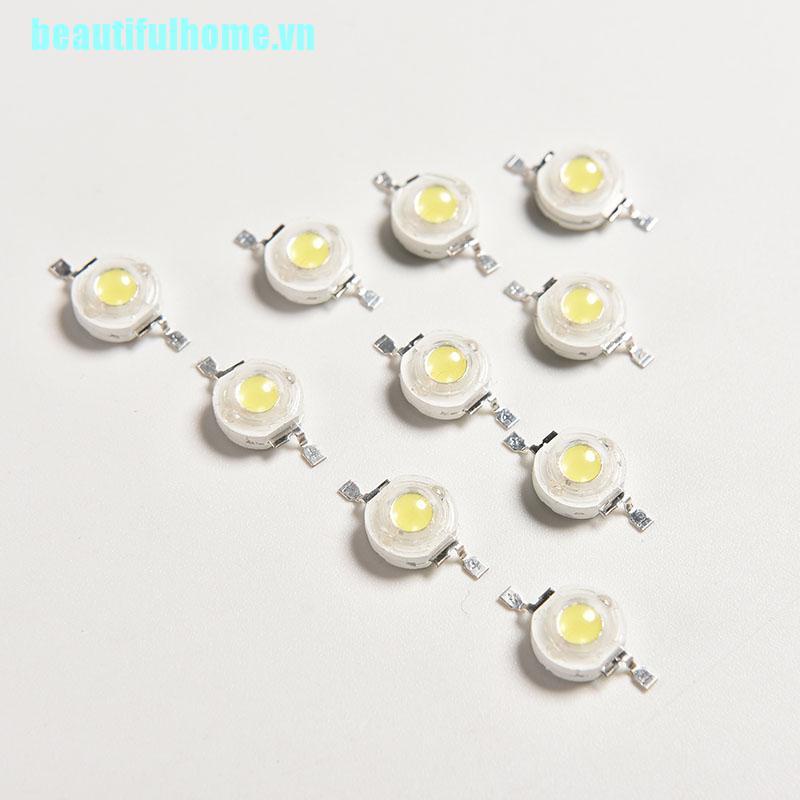 [Hàng mới về] Set 10 đèn led smd ánh sáng trắng tinh khiết 1w chất lượng cao