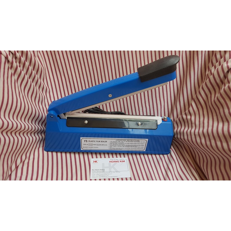 Máy hàn miệng túi nilon 20cm  - để hàn kín miệng bao bì vỏ nhựa, an toàn, tiện lợi
