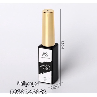 set cọ nét gel AS 12 màu