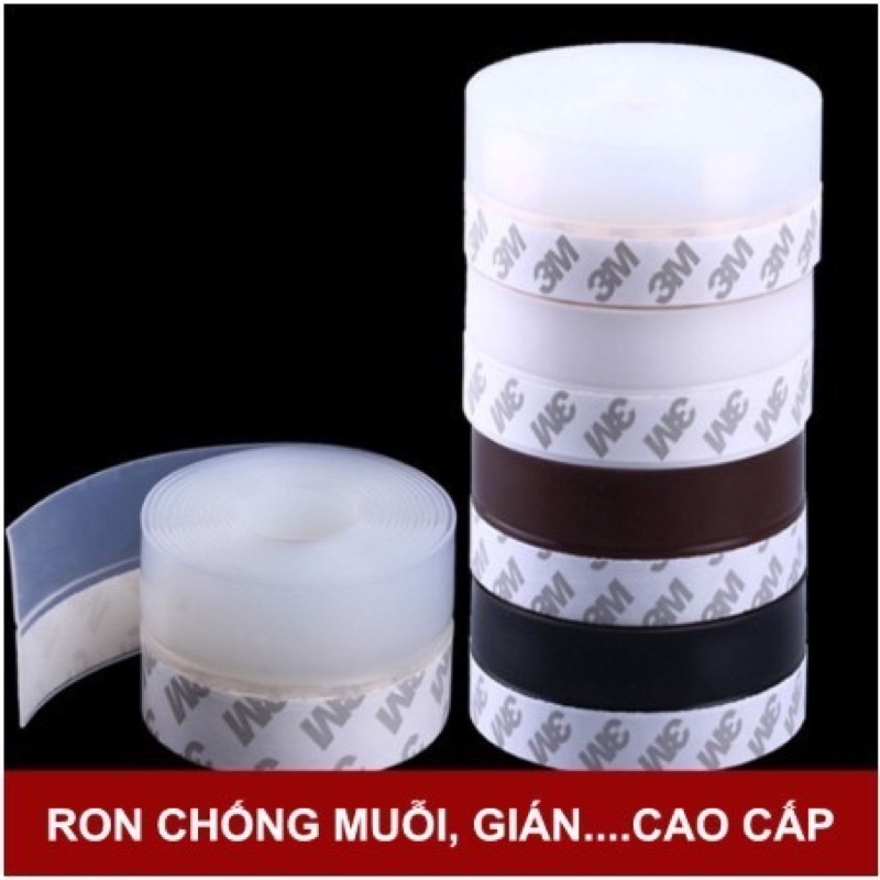 Ron Dán Chân Cửa Dài 2 mét Ngăn Chống Côn Trùng Ruồi Muỗi Gián Che Khe Hở Chân Cửa Rộng 35mm Màu Trong