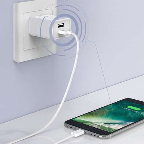 Củ sạc nhanh 2 cổng USB thông minh Quick Charge 3.0