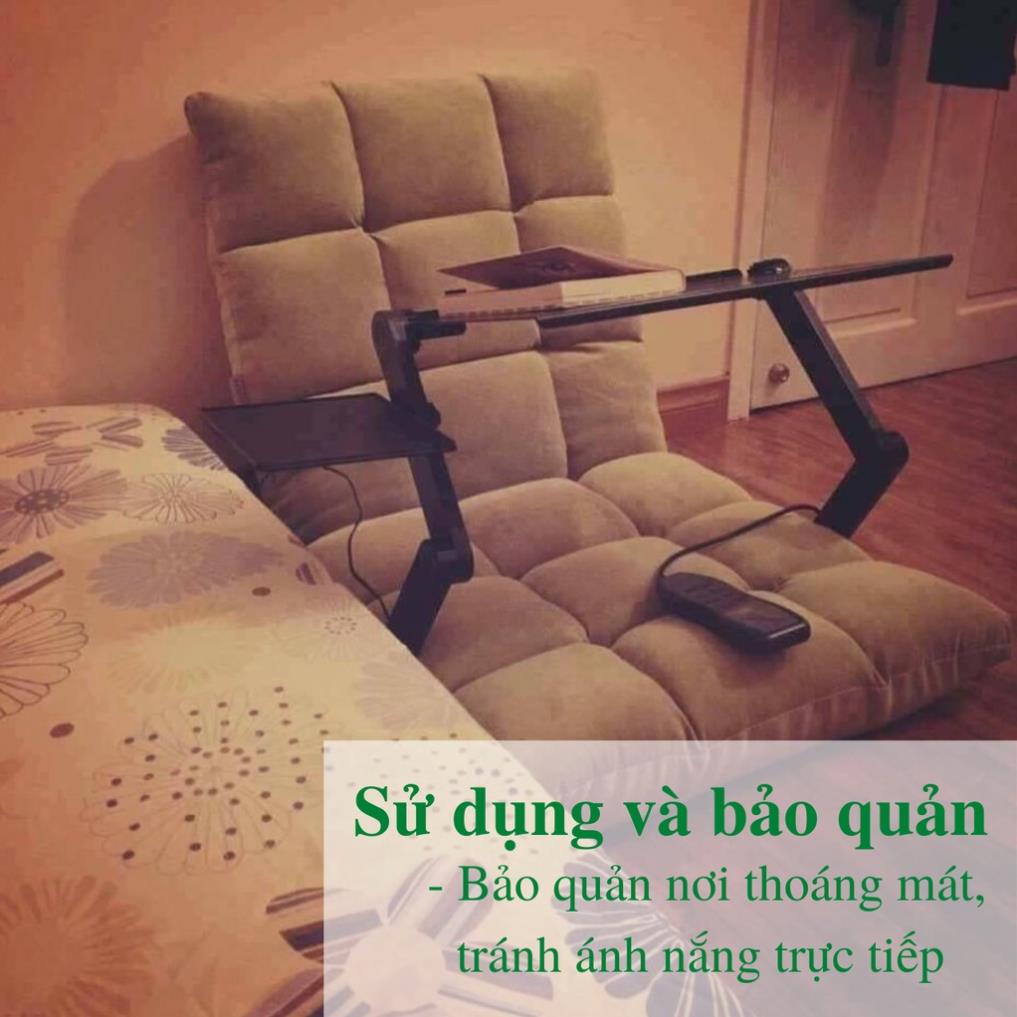 Ghế lười Tatami tựa lưng ngồi bệt nhật bản vỏ bọc nhung cao cấp với 5 nấc ngả thoải mái sử dụng với các tư thế ngồi nằm | BigBuy360 - bigbuy360.vn