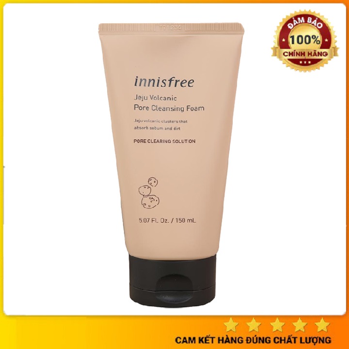 Sữa Rửa Mặt, Gel Rửa Mặt Innisfree Tro Núi Lửa 150ml Dùng Cho Da Dầu Giúp Giảm Mụn Đầu Đen