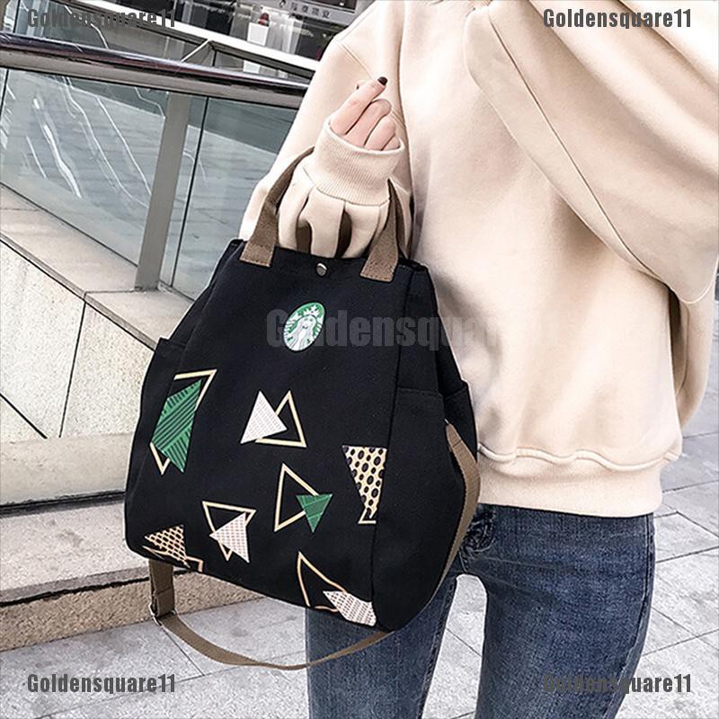 [GOLDENS] 1 x Women starbucks canvas shoulder bag handbag messenger bags
