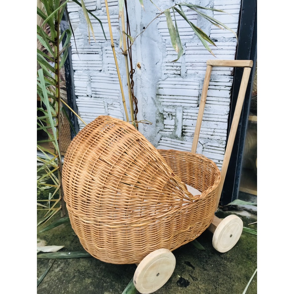 Props - Phụ kiện chụp hình siêu xinh cho các studio - Xe đẩy bằng mây