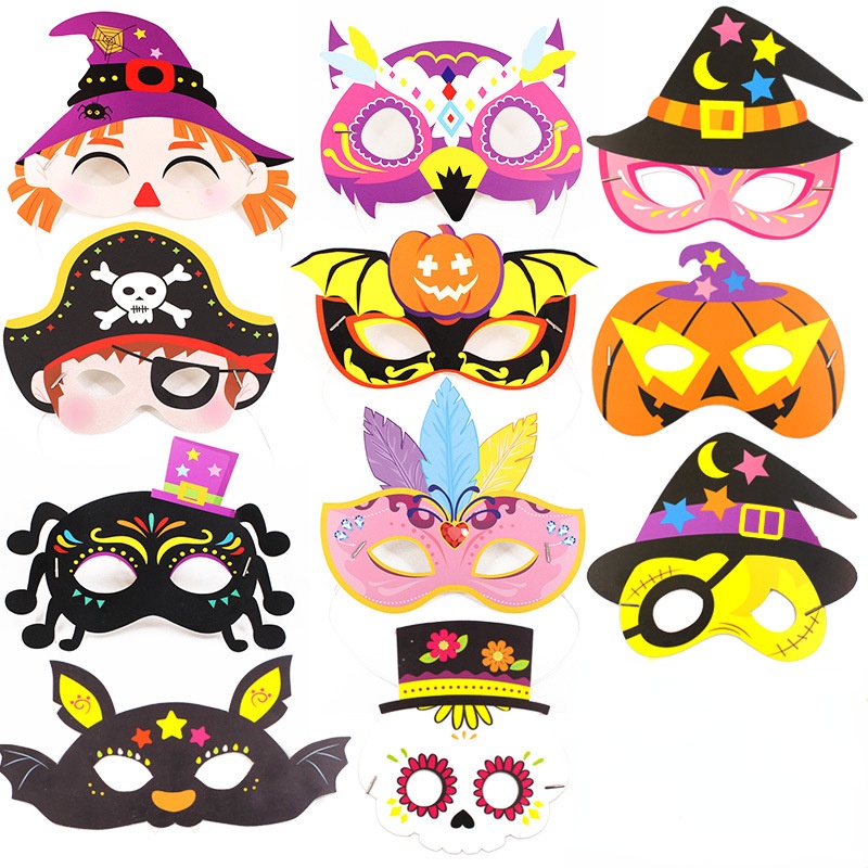 Mặt Nạ Hóa Trang Halloween Hoạt Hình Sáng Tạo Cho Trẻ Em