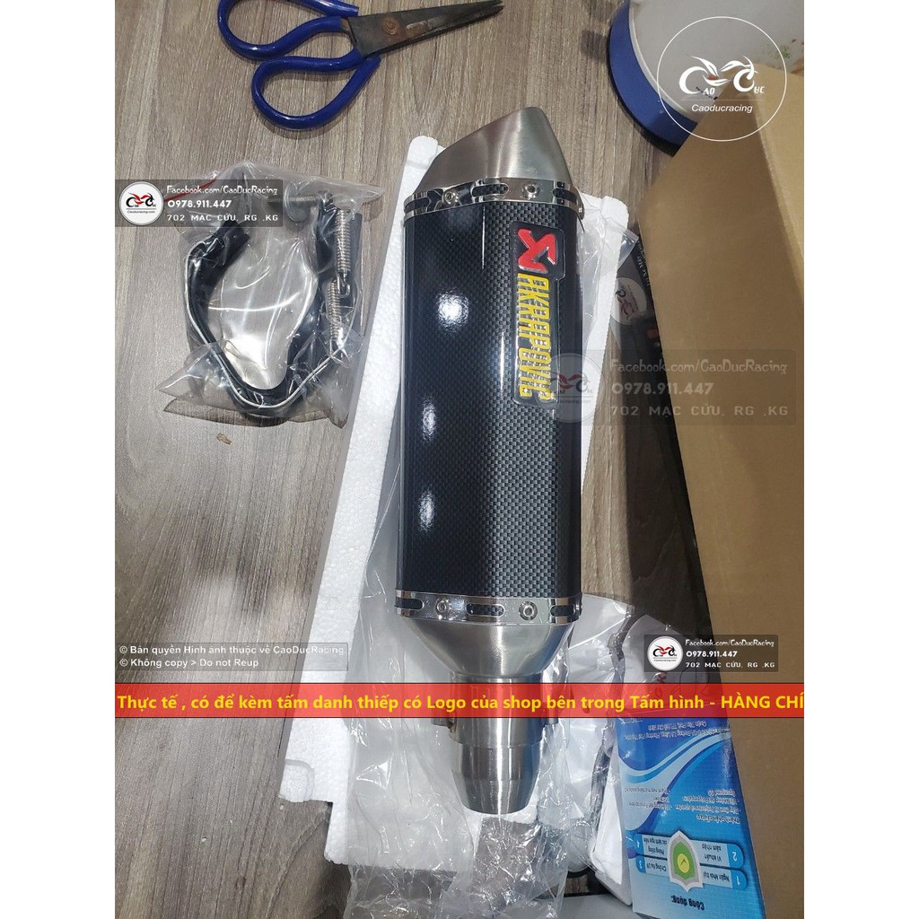 Pô aka Akapovic cacbon full hộp tiêu pass loxo