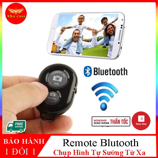 Remote nút bấm điều khiển bluetooth chụp hình từ xa chụp ảnh tự sướng cho điện thoại thông minh