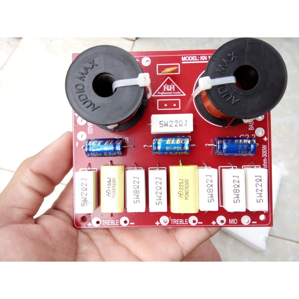 Phân tần 2 bass 2 treble 1 mid - 2 MẠCH