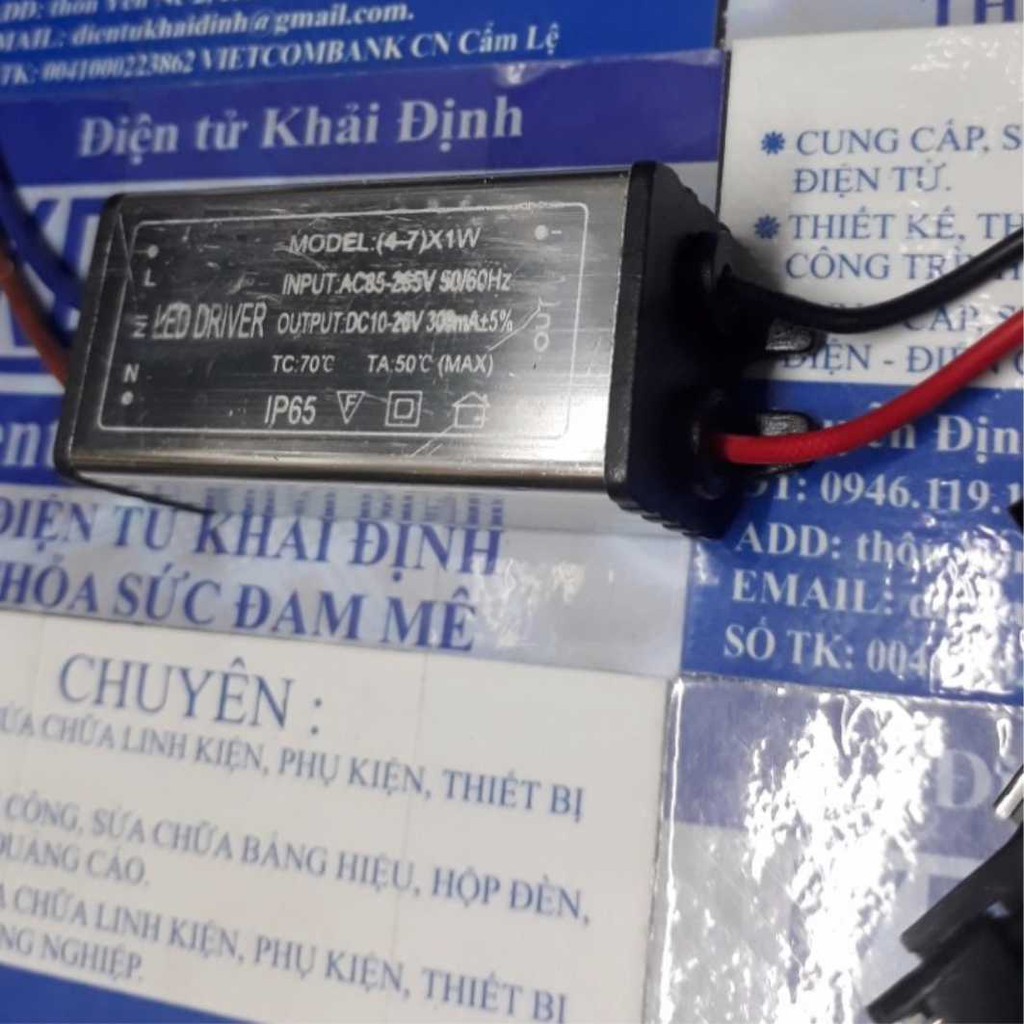 driver LED, tăng phô LED 4-7x1W, các loại 4W ~ 7W, ngoài trời IP65 kde4047