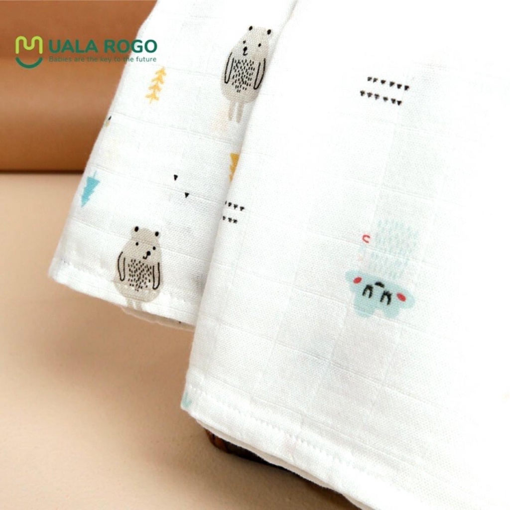 Set 6 Khăn sữa Uala &amp; Rogo sợi tre 30x30cm