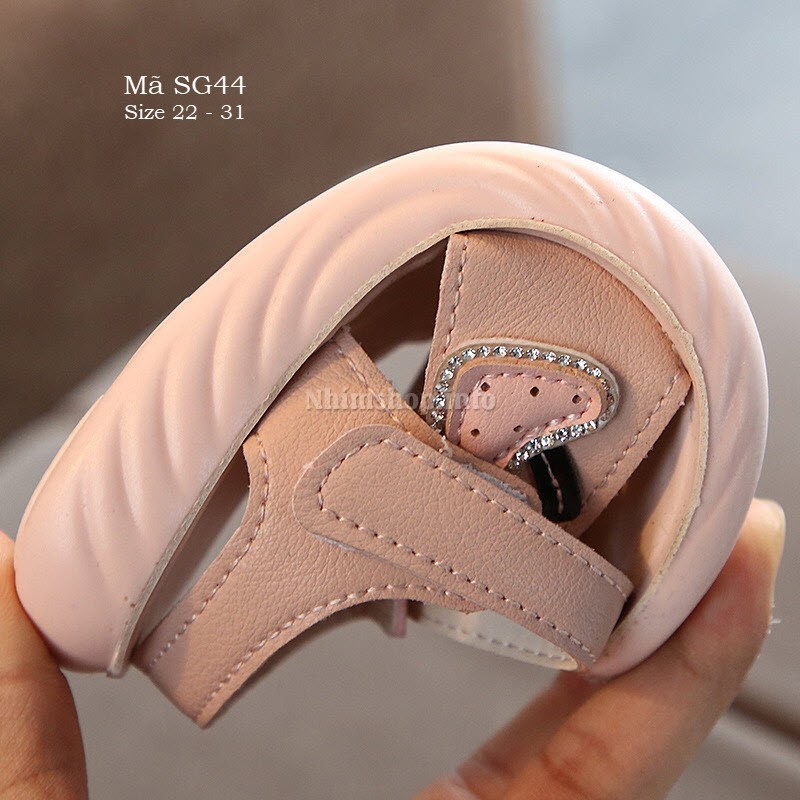 Dép sandal hè cho bé gái 1 - 6 tuổi da mềm xinh xắn phong cách Hàn Quốc SG44