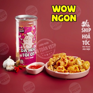 Da Heo Tỏi ớt Tiệm Ăn Vặt WowNgon, Da Heo Tỏi ớt giòn rụm Tiệm đồ Ăn Vặt Thơm Ngon Đậm Vị