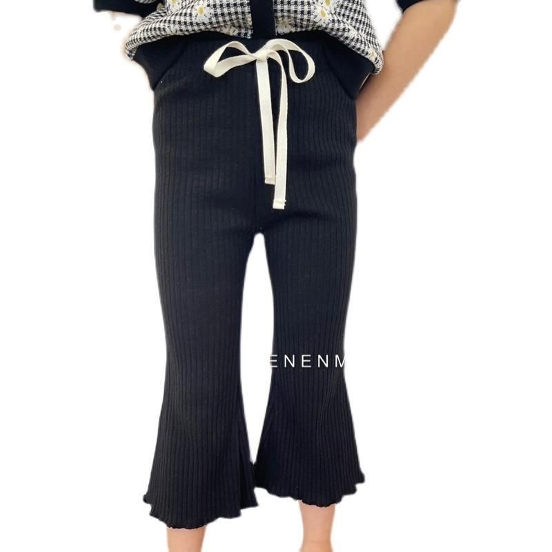 Quần Cotton Dài Tới Mắt Cá Chân Thiết Kế Tua Rua Phong Cách Hàn Quốc Hàng Mới Thời Trang Mùa Hè Cho Bé Gái 2022