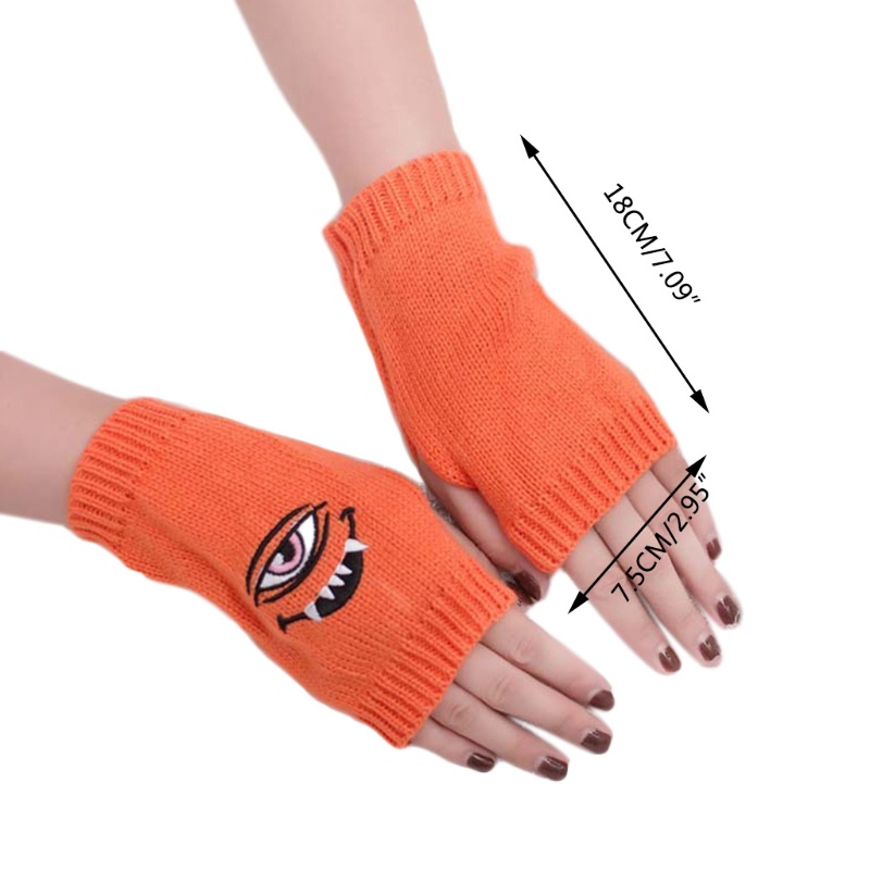 Găng Tay Mềm Mại Hở Ngón Co Giãn Giữ Ấm Mùa Đông