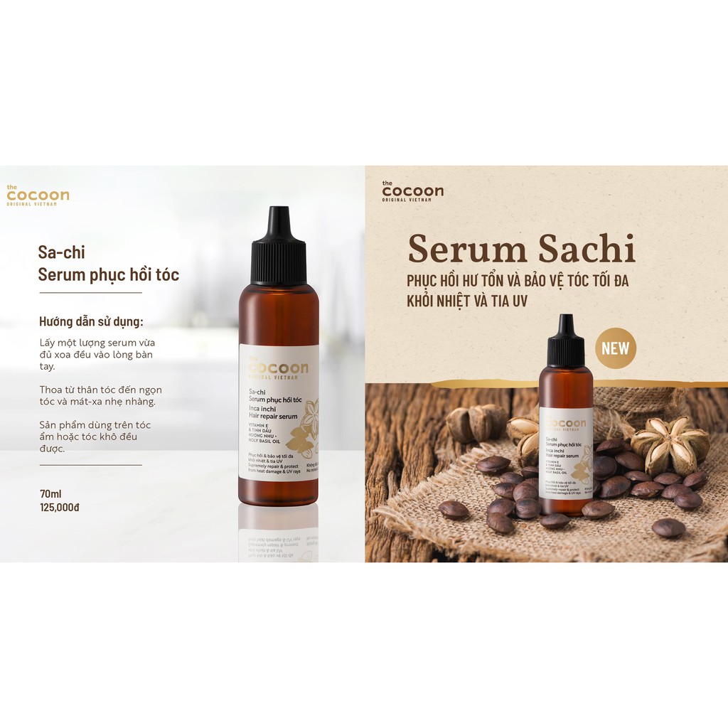 Serum Sa-Chi Phục Hồi Tóc Cocoon 70ml